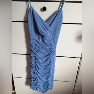 Lucy in the Sky Blue Ruched Dress